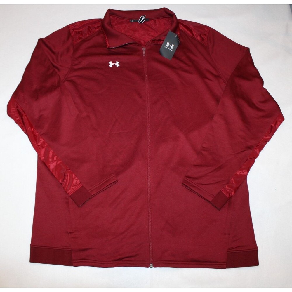 Under Armour Men's Full Zip Up Medium Weight Jacket Burgundy Red NWT SZ 4XL